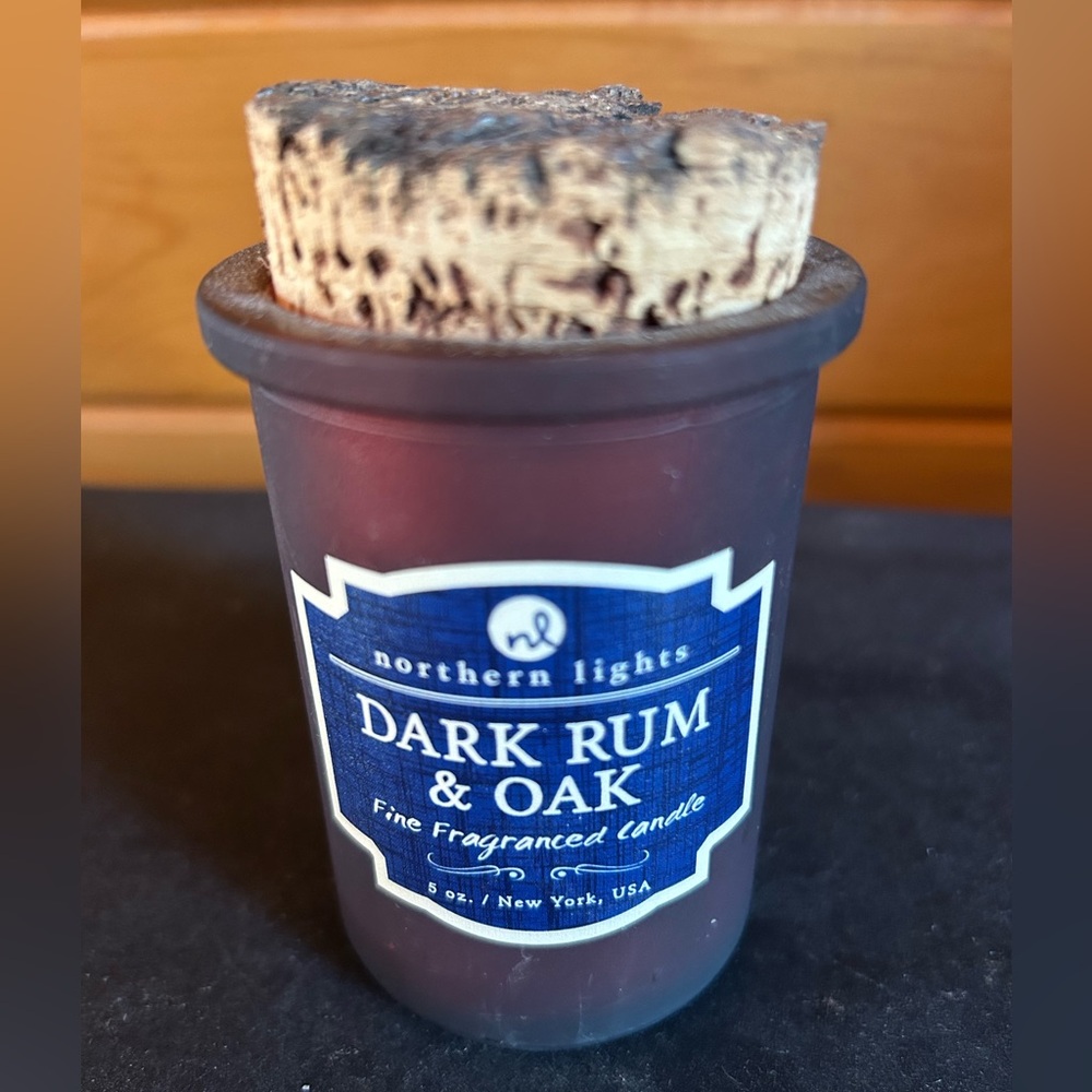 Northern Lights Dark Rum & Oak Candle